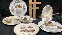 Religious Plates and Crosses