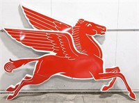 Mobil Pegasus Right Facing Cookie Cutter Sign