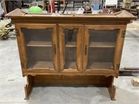 Tell City wood lighted china hutch top-needs bulb