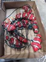 vtg blow mold tropical fish patio string lights