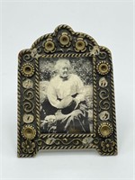 Antique miniature picture frame - stamped