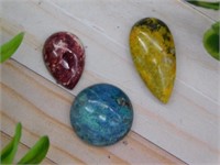 MIXED CABOCHON ROCK STONE LAPIDARY SPECIMEN