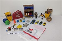 VINTAGE CARS, STAR WARS ACTION FIGURES, CRAYONS, T