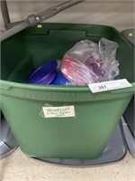 Tote of New and Used Tupperware
