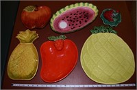 Vintage ceramic fruit serving kitchen decor lot