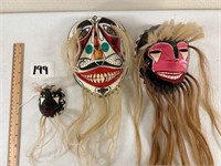 3 Pascua Yaqui Masks As Shown