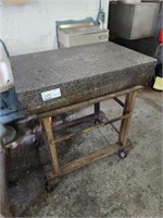 GRANITE SURFACE PLATE, 3'X2'X6", 0.00016; W/ CART