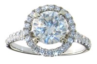 14k Gold 2.16 ct GIA Round Brilliant Diamond Ring