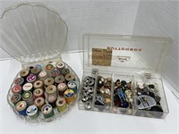 Vintage Button and Thread Boxes