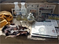 kerosene lamp, Deerhorn, and more