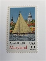 1987 22c Bicentenary Statehood: Maryland Stamp