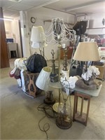 Large vintage lamp lot