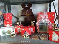 Enesco Mickey Mouse lot Home Town with boxes and