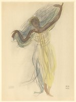 Auguste Rodin pochoir (Figure feminine)