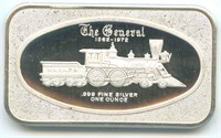 1 oz .999 Fine Silver Bar - Civil War Train,