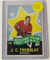 1968-69 OPC J.C. Tremblay Card