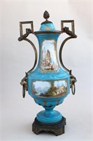 Louis XV Style Porcelain Covered Vase,