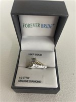 10kt gold 1/2 karat diamond ring 2.8g