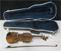Vtg German Made Violin w/ Copy Of Stradivarius Tag