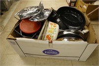 Box of pans and other