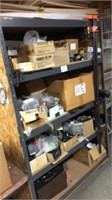 72" shelving unit and contents