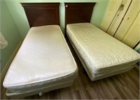 M - 2 TWIN BED & MATTRESS SETS (I1)