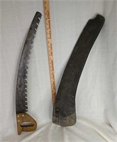 Primitive trim saw and leather case