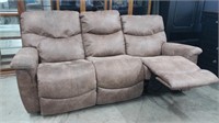 Brown Soft Sofa with 2 Reclining Ends