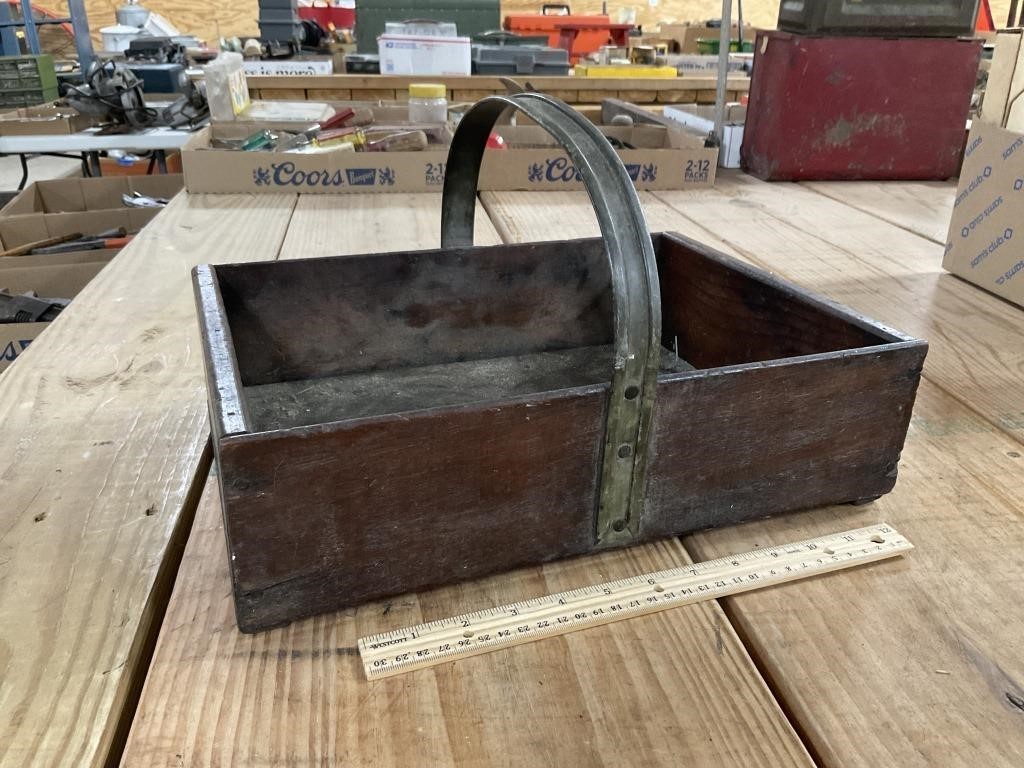 Antique Wood Berry Caddy