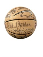 Wooden/Kareem/Walton UCLA signed NCAA Champs baske