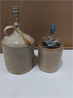 Stoneware/crock lamps 14in to 18in
