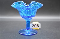 Fenton pineapple colonial blue compote