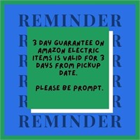 3 DAY GUARANTEE ON AMAZON ELECTRICAL ITEMS