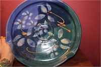 Colorful Hand Painted Large Pottery Server