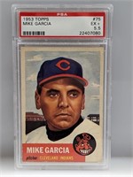1953 Topps PSA 5.5 #75 Mike Garcia Indians