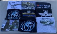 W - LOT OF 9 GRAPHIC TEES SIZE L & 2XL (Q12)