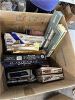 Box of Model Kits & Train Accessories