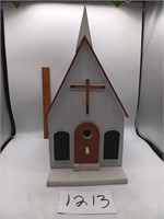 Wooden Birdhouse Church-9x9x15