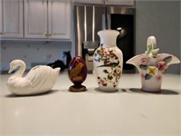 Vintage bird decor items Japanese Vase & more. Din
