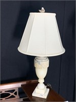 MARBLE BASE LAMP WITH CAT FINIAL TOP WITH BALL OF