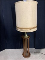 MID CENTURY LAMP ORIGINAL SHADE DAMAGE TO SHADE