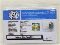 3.40ct Natural GLI Certified Blue Sapphire