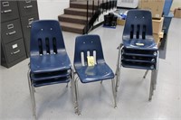 8 Blue Chairs