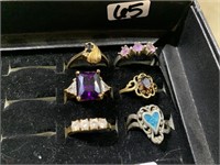 COSTUME JEWELRY-6 RINGS