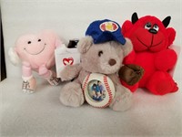 5 Push Stuffed Animals, Brand New With Tags