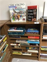 Bookcase with books on Vikings and Celtics