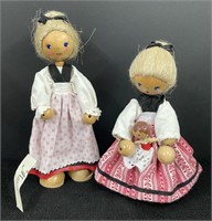 Vtg Wooden Doll Set-Mother/Daughter?