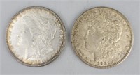 1888 & 1921-D 90% Silver Morgan Dollars.