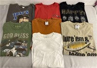 7 Printed Men’s Shirts Size Xl & 2XL