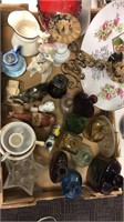 9 Various Bottles, 5 Figurines and misc other